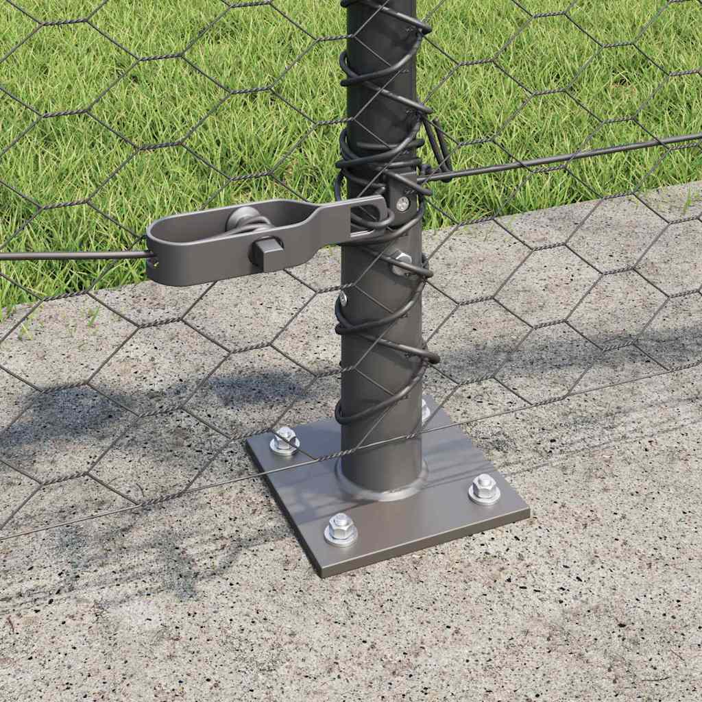vidaXL Hexagonal Fence with Concrete Base 25 x 0.6 m PVC-Coated Steel 4