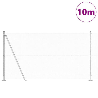 vidaXL Hexagonal Fence with Concrete Base 10 x 1.2 m Galvanised Steel 3