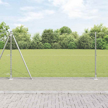 vidaXL Hexagonal Fence with Concrete Base 10 x 1.2 m Galvanised Steel 1