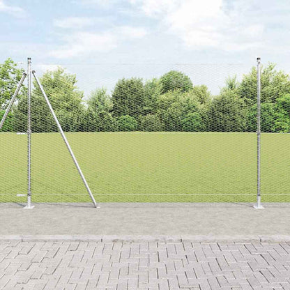 vidaXL Hexagonal Fence with Concrete Base 10 x 1.5 m Galvanised Steel 1