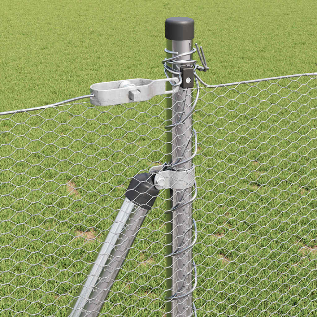 Hexagonal Fence with Concrete Base 50 x 1 m Galvanised Steel mesh Size 13 mm mesh 0.8 m