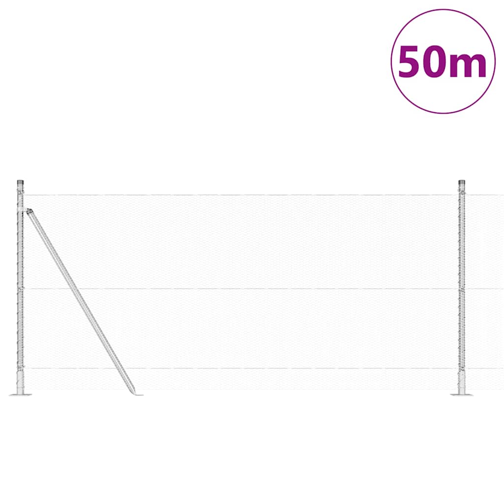 Hexagonal Fence with Concrete Base 50 x 1 m Galvanised Steel mesh Size 13 mm mesh 0.8 m