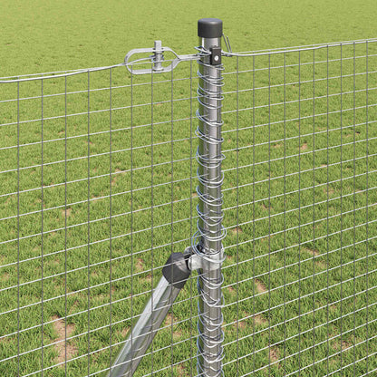 vidaXL Welded Wire Fence Ground Fix 10 x 1 m Galvanised Steel Silver 4