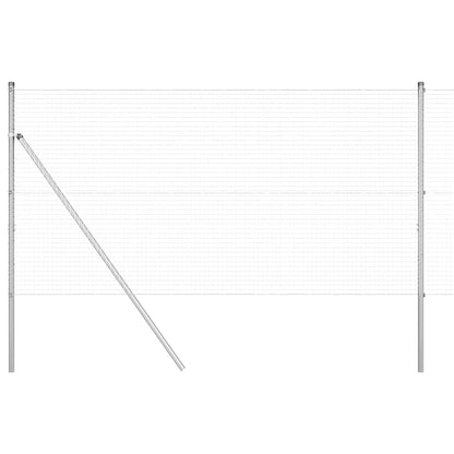 vidaXL Welded Wire Fence Ground Fix 10 x 1 m Galvanised Steel Silver 2