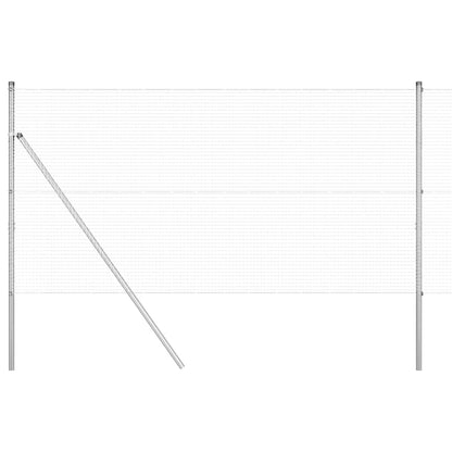 vidaXL Welded Wire Fence Ground Fix 10 x 1.2 m Galvanised Steel Silver 2