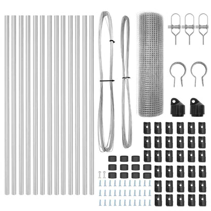 vidaXL Welded Wire Fence Ground Fix 25 x 0.6 m Galvanised Steel Silver 6