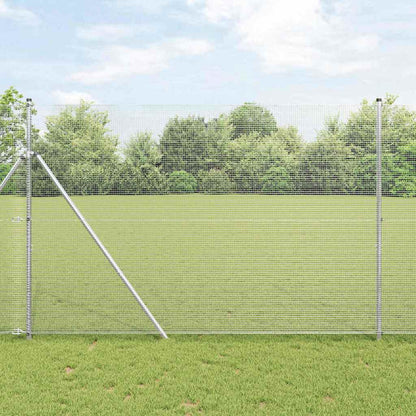 vidaXL Welded Wire Fence Ground Fix 25 x 1 m Silver Galvanised Steel mesh Size 1.2 x 1.2 cm mesh