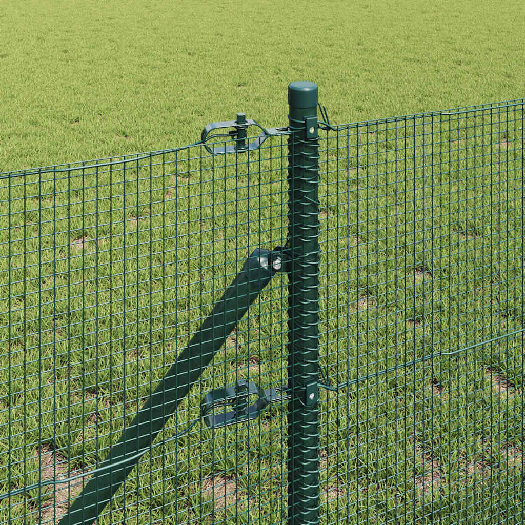 vidaXL Welded Wire Fence Ground Fix 10 x 0.8 m PVC-Coated Steel Green 4