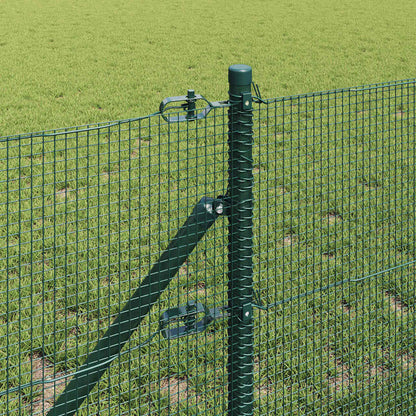 vidaXL Welded Wire Fence Ground Fix 10 x 0.8 m PVC-Coated Steel Green 4