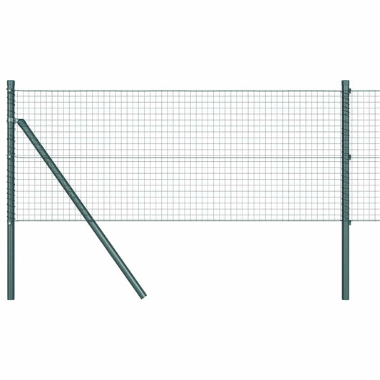 Welded Wire Fence Ground Fix PVC-Coated Steel Green Length Mesh size