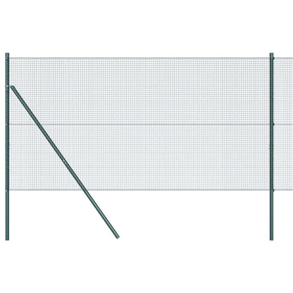 vidaXL Welded Wire Fence Ground Fix 10 x 1 m PVC-Coated Steel Green 2