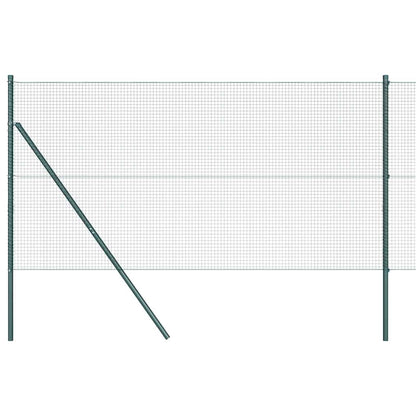 vidaXL Welded Wire Fence Ground Fix 10 x 1 m PVC-Coated Steel Green 2