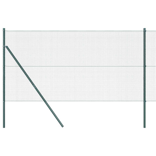Welded Wire Fence Ground Fix 10 x 1 m PVC-Coated Steel Green mesh Size 1.9 x 1.9 cm mesh 1 m