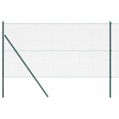 vidaXL Welded Wire Fence Ground Fix 10 x 1 m PVC-Coated Steel Green 2