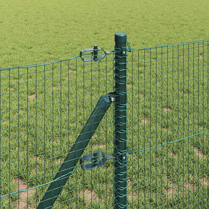 vidaXL Welded Wire Fence Ground Fix 25 x 0.4 m PVC-Coated Steel Green 4