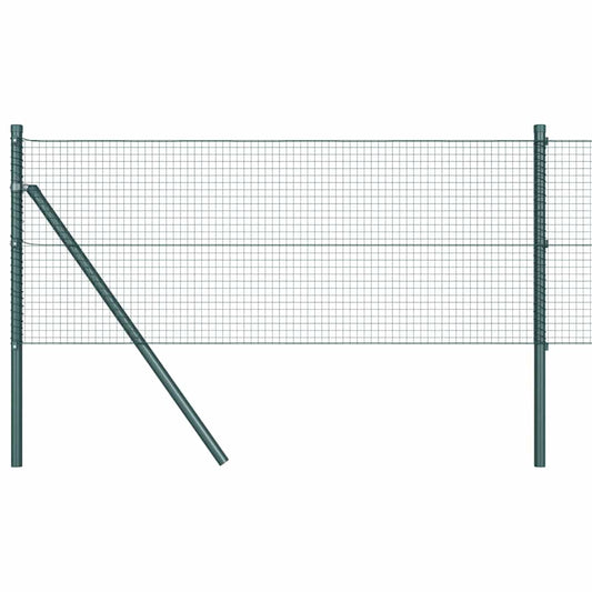 Welded Wire Fence Ground Fix PVC-Coated Steel Green Length Mesh size