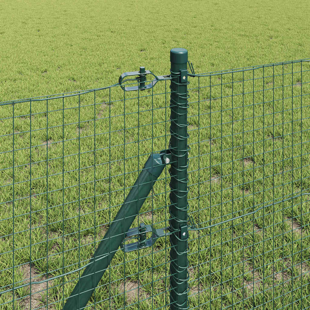 vidaXL Welded Wire Fence Ground Fix 25 x 0.4 m PVC-Coated Steel Green 4