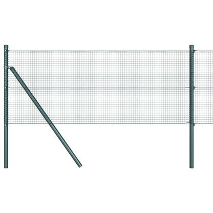 vidaXL Welded Wire Fence Ground Fix 25 x 0.5 m PVC-Coated Steel Green 2
