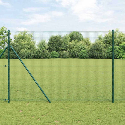 vidaXL Welded Wire Fence Ground Fix 25 x 1 m PVC-Coated Steel Green mesh Size 2.5 x 2.5 cm mesh