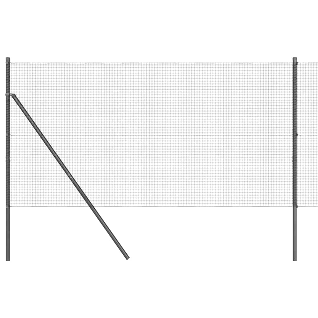 vidaXL Welded Wire Fence Ground Fix 10 x 1 m PVC-Coated Steel Grey 2