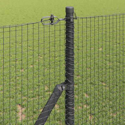 vidaXL Welded Wire Fence Ground Fix 10 x 1 m PVC-Coated Steel Grey 4
