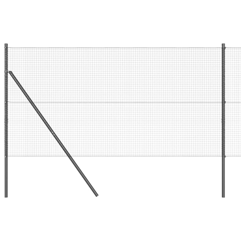vidaXL Welded Wire Fence Ground Fix 10 x 1 m PVC-Coated Steel Grey 2