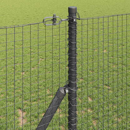 vidaXL Welded Wire Fence Ground Fix 10 x 1 m PVC-Coated Steel Grey 4