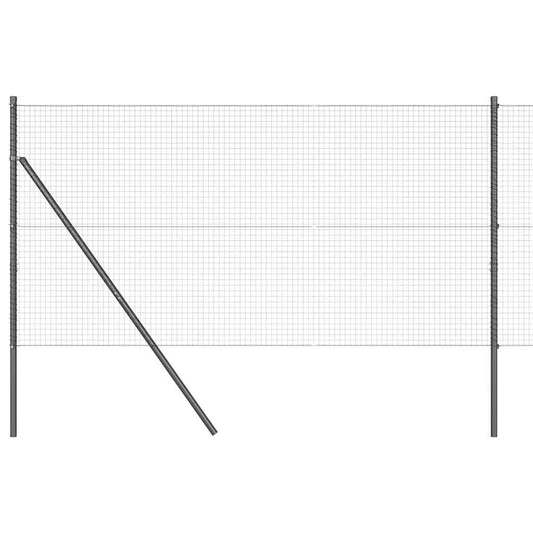 Welded Wire Fence Ground Fix 10 x 1 m PVC-Coated Steel Grey mesh Size 2.5 x 2.5 cm mesh 1 m