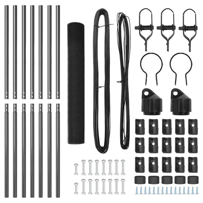 vidaXL Welded Wire Fence Ground Fix 10 x 1 m PVC-Coated Steel Grey 6