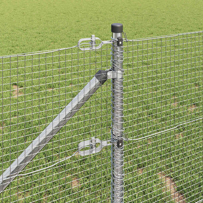 vidaXL Welded Wire Fence with Spikes 10 x 0.5 m Galvanised Steel Mesh 5