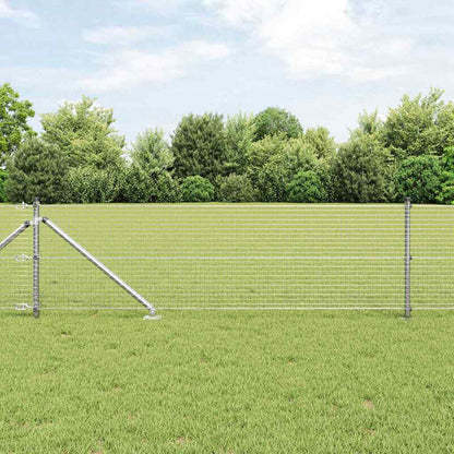 vidaXL Welded Wire Fence with Spikes 10 x 0.6 m Galvanised Steel Mesh 4