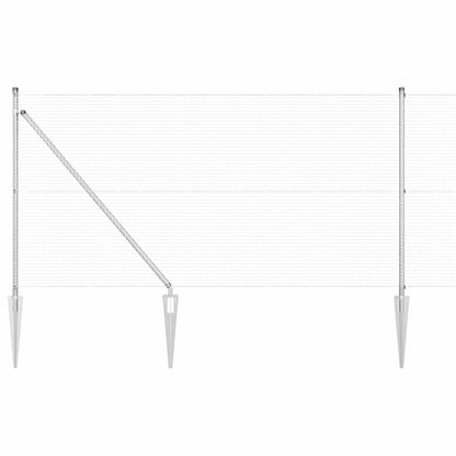 Welded Wire Fence with Spikes 10 x 0.4 m Mesh Galvanised steel Length 10 m Mesh size 19 x 19 mm mesh 0.8 m