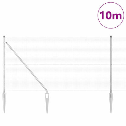Welded Wire Fence with Spikes 10 x 0.4 m Mesh Galvanised steel Length 10 m Mesh size 19 x 19 mm mesh 0.8 m