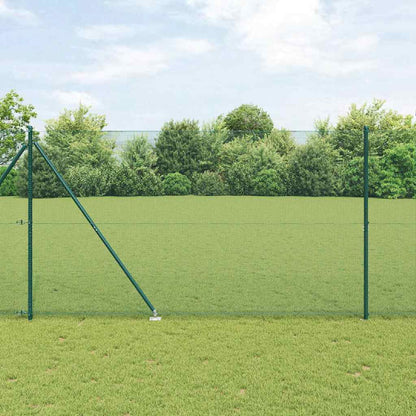 vidaXL Welded Wire Fence with Spikes 10 x 1 m PVC-coated Steel Green mesh Size 12 x 12 mm mesh