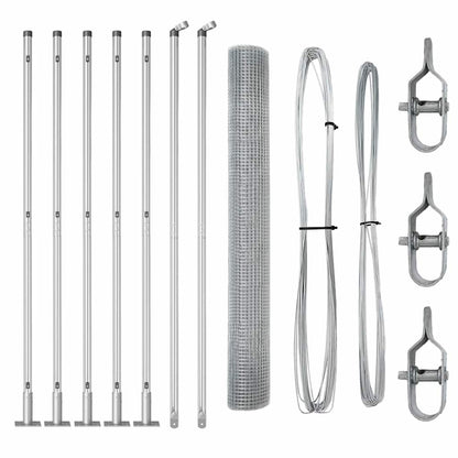 vidaXL Welded Wire Fence with Concrete Base 10 x 1 m Galvanised Steel 2
