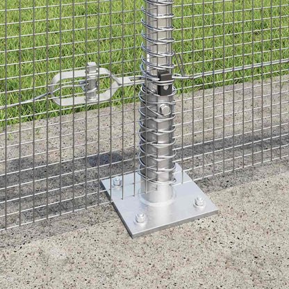 vidaXL Welded Wire Fence with Concrete Base 25 x 0.4 m Silver Mesh 4