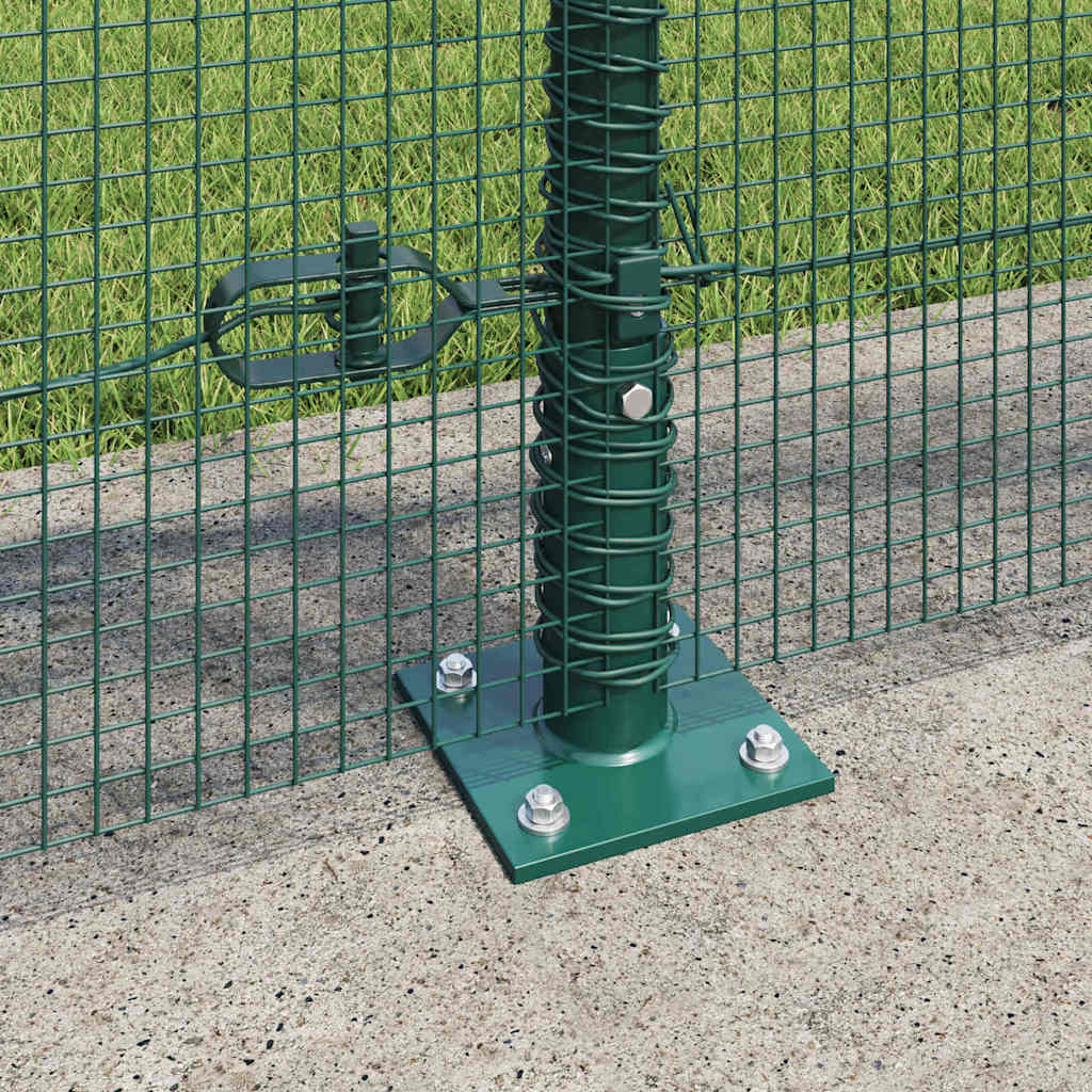 vidaXL Welded Wire Fence with Concrete Base 10 x 1 m PVC-Coated Steel 4