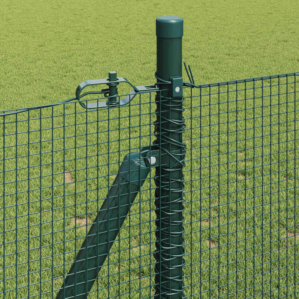 vidaXL Welded Wire Fence with Concrete Base 10 x 1 m PVC-Coated Steel 5