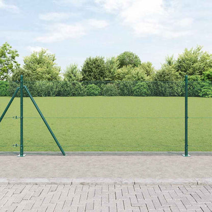 vidaXL Welded Wire Fence with Concrete Base 10 x 1 m PVC-Coated Steel 1