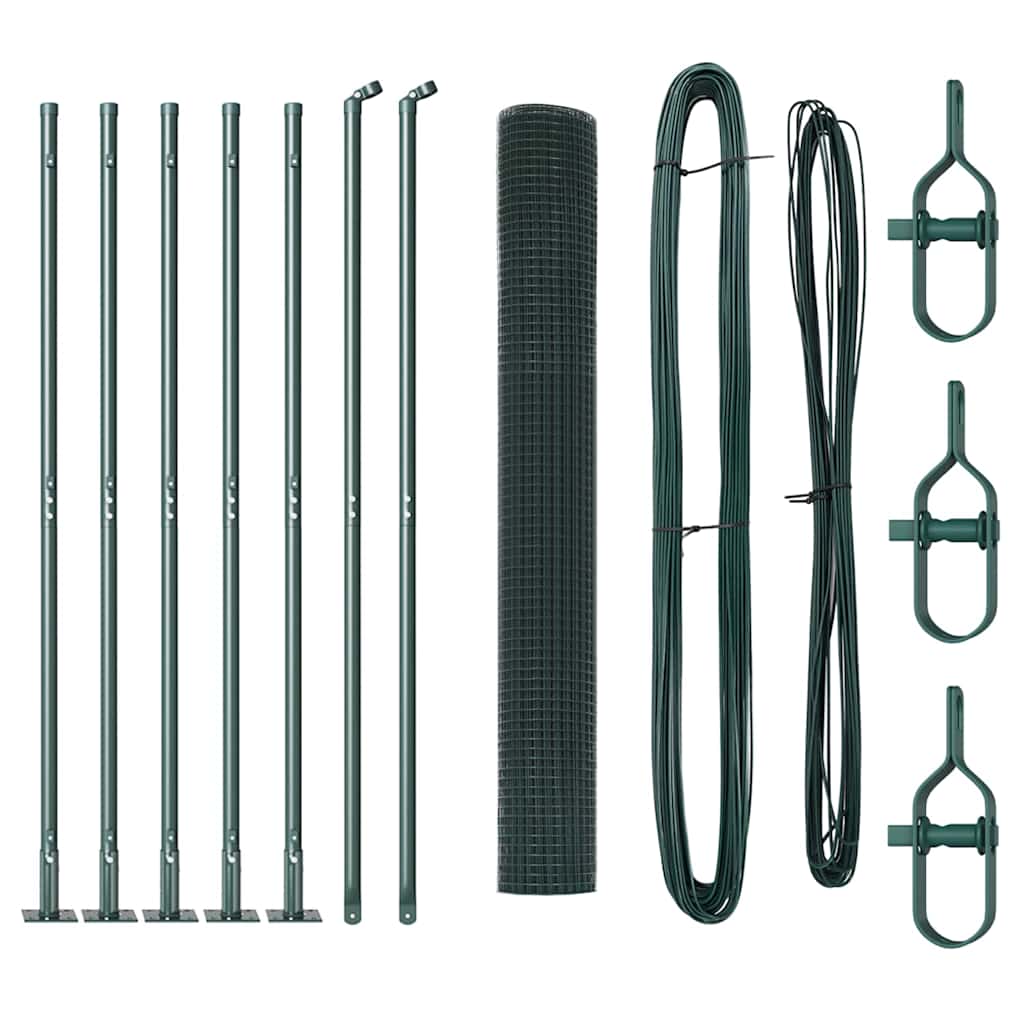 vidaXL Welded Wire Fence with Concrete Base 10 x 1 m PVC-Coated Steel 2