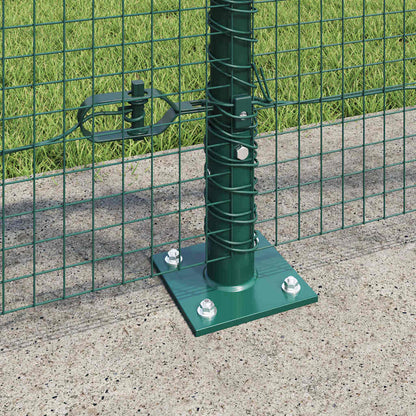 vidaXL Welded Wire Fence with Concrete Base 10 x 1 m PVC-Coated Steel 4