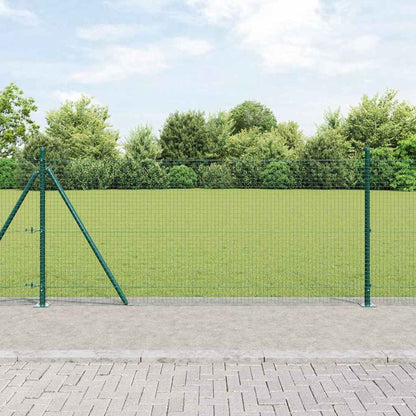 vidaXL Welded Wire Fence with Concrete Base 10 x 1 m PVC-Coated Steel 1