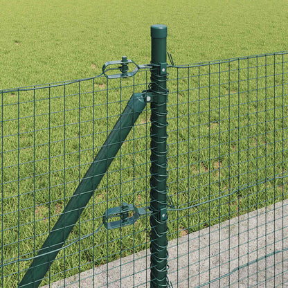 vidaXL Welded Wire Fence with Concrete Base 25 x 0.4 m Green Mesh 5