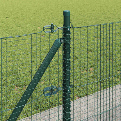 vidaXL Welded Wire Fence with Concrete Base 25 x 0.5 m Green Mesh 5
