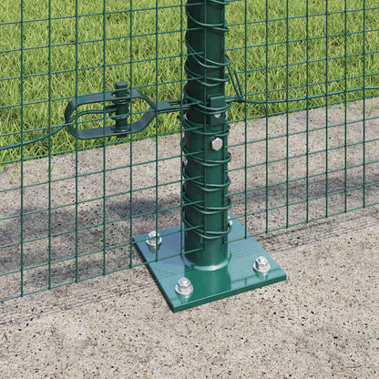 vidaXL Welded Wire Fence with Concrete Base 25 x 0.5 m Green Mesh 4