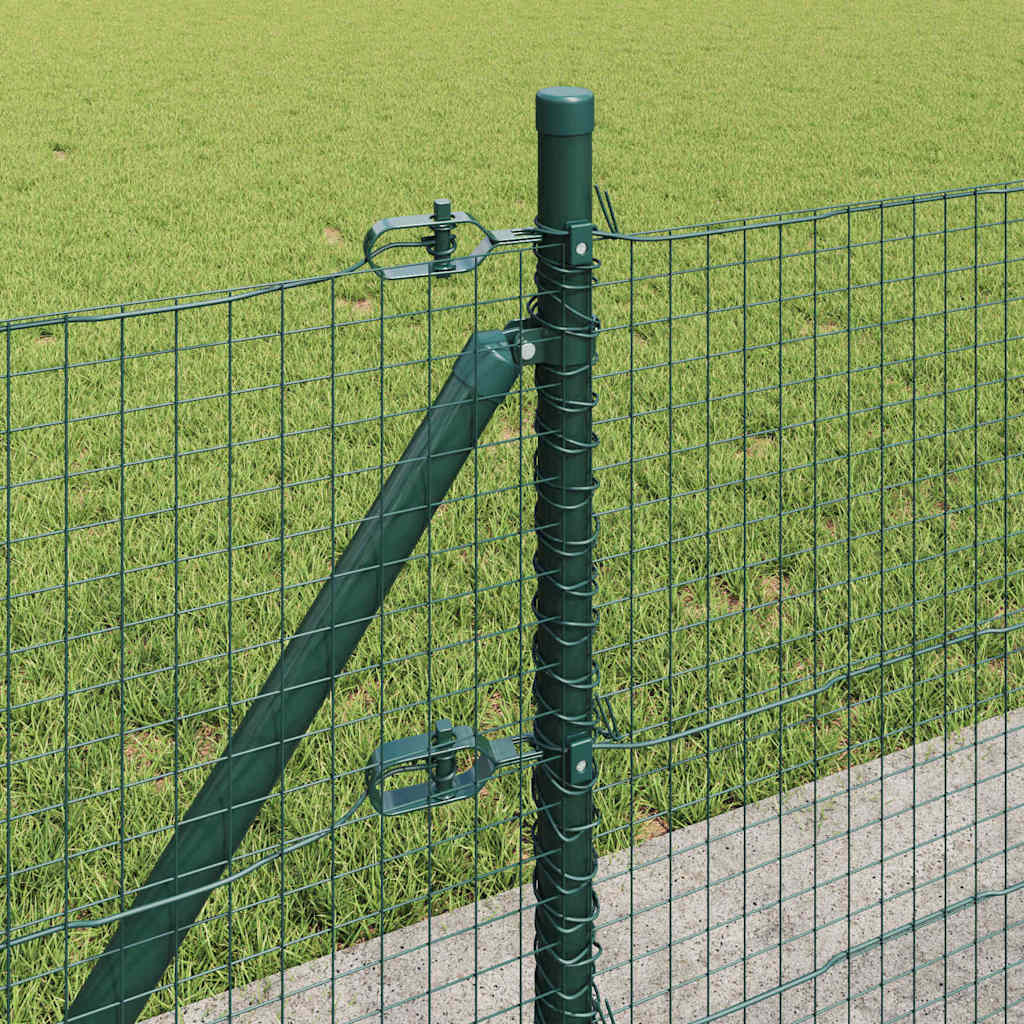 vidaXL Welded Wire Fence with Concrete Base 25 x 0.5 m Green Mesh 5
