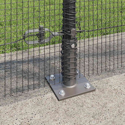 vidaXL Welded Wire Fence with Concrete Base 10 x 1 m PVC-Coated Steel 4