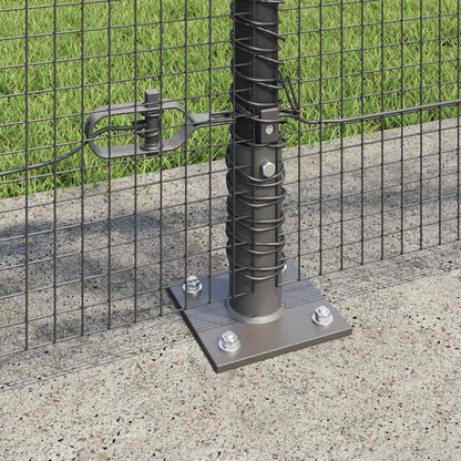 vidaXL Welded Wire Fence with Concrete Base 10 x 1 m PVC-Coated Steel 4
