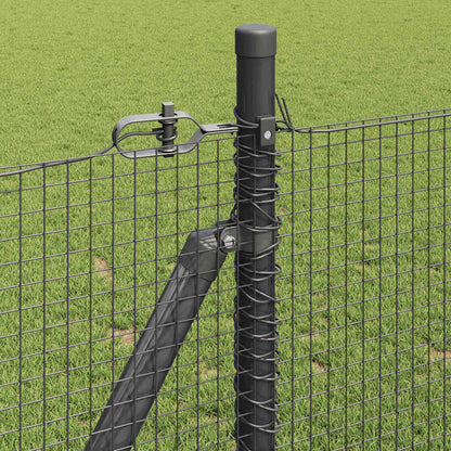 vidaXL Welded Wire Fence with Concrete Base 10 x 1 m PVC-Coated Steel 5
