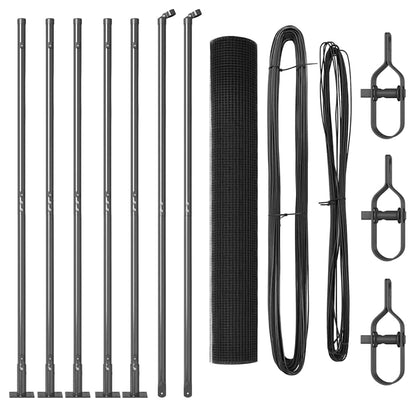 vidaXL Welded Wire Fence with Concrete Base 10 x 1 m PVC-Coated Steel 2